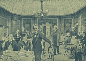 Das Restaurant zur Linde in Wien um 1910